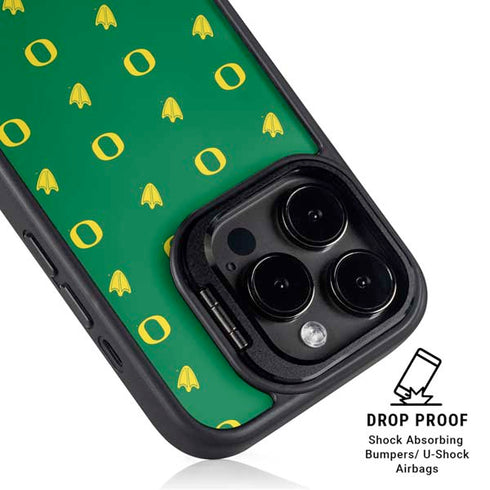University of Oregon Pattern iPhone 15 Pro Kickstand Case
